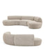 Luxury Cloud Curved Sofa: 3-Seater Modern Fabric Sectional for Ultimate Comfort