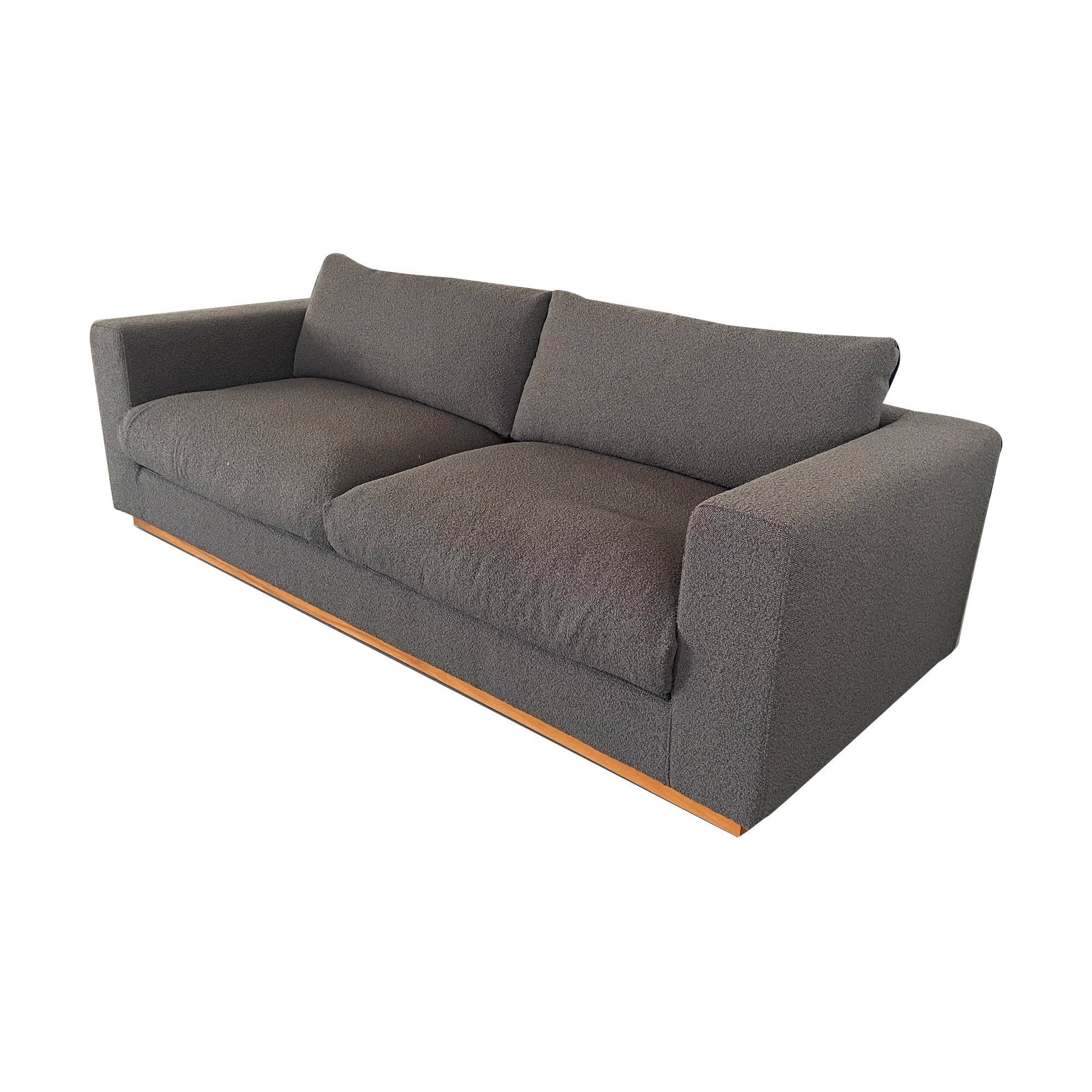 Luxurious 3-Seater Boucle Fabric Sofa: Modern Living Room Couch, Wood Frame