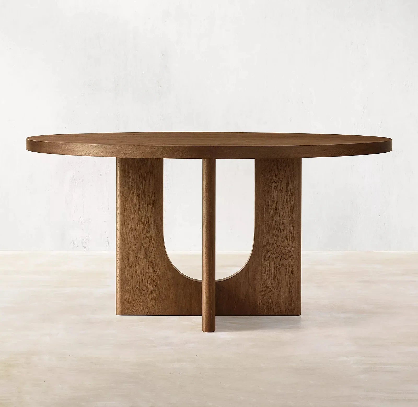 Chic Round Solid Wood Dining Table, Modern Home Furniture, Customizable Design