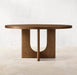 Chic Round Solid Wood Dining Table, Modern Home Furniture, Customizable Design