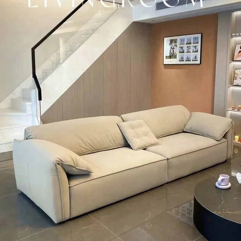 Luxury Italian Modern Deep Seat Living Room Couch Anti-Scratch Fabric Sofa