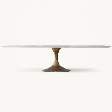 Elegant American Marble Dining Table Set - Customizable for Upscale Homes & Clubs