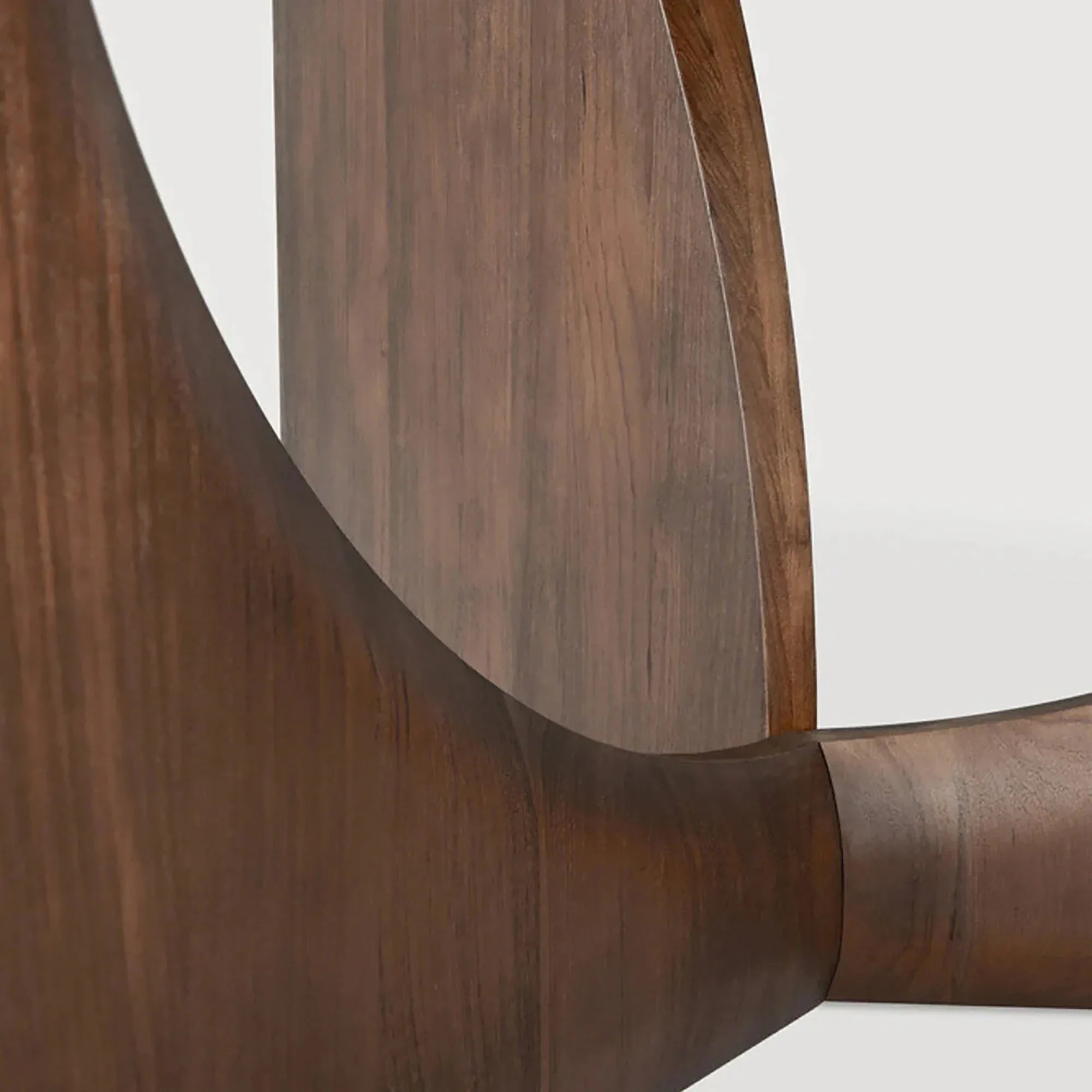 Stunning 59.5'' Solid Oak Round Dining Table, Geometric Crossed Arch Base