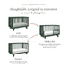 3-in-1 Convertible Baby Crib with 4 Adjustable Mattress Heights for Toddlers