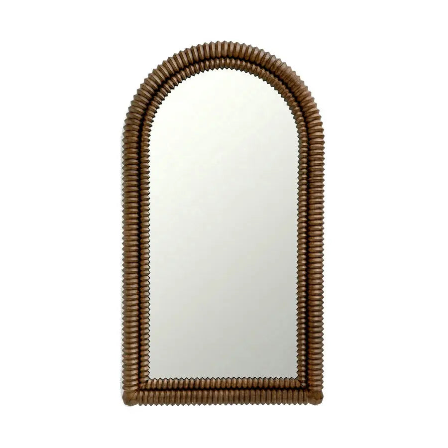 Elegant Arch Full Length Floor Mirror, Solid Wood Frame, Adjustable Stand