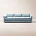 Luxurious Light Blue Performance Velvet Sectional Sofa for Modern Living Rooms