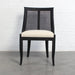 Solid Oak French Style Dining Chair with Rattan Cane Back