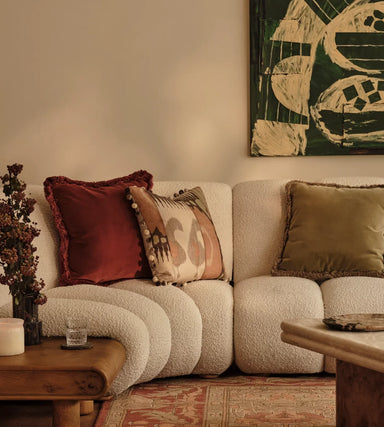 Elegant Vintage Velvet Fringe Pillow Cover - Sofa Decor Cushion