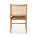 Elegant Oak Rattan Dining Chair with Leather Seat for Modern Restaurants & Homes