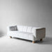 Plush White Boucle Three-Seat Sofa – Modern Living Room Couch Furniture