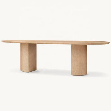 Premium Solid Oak Wood Dining Table, Customizable Size & Color, American Style