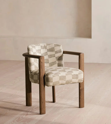 Modern Customizable Solid Wood & Fabric Dining Chair for Home & Restaurant