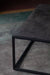 Elegant French Vintage Industrial Coffee Table, Steel Frame, Natural Blue Stone Top