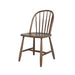 Solid Oak Armless Dining Side Chair - Scandinavian Modern Windsor Style