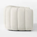 Channeled White Boucle Sofa - Solid Wood Frame, Plush Living Room Couch