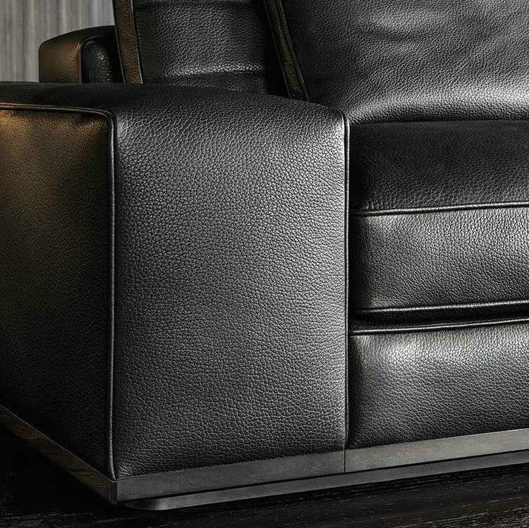 Luxurious Modular Italian Design Leather Corner Sofa Set for Living Room