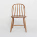 Solid Oak Armless Dining Side Chair - Scandinavian Modern Windsor Style