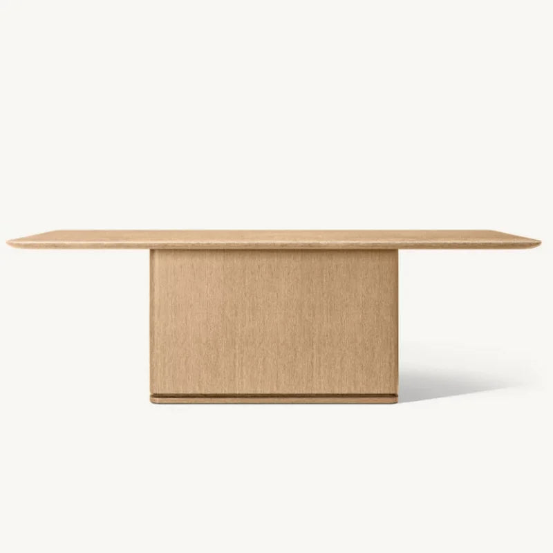 Modern Luxury Solid Wood Dining Table - Customizable Sizes & Finishes