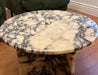 Elegant Round Marble Coffee Table with Calacatta Viola Stone Top