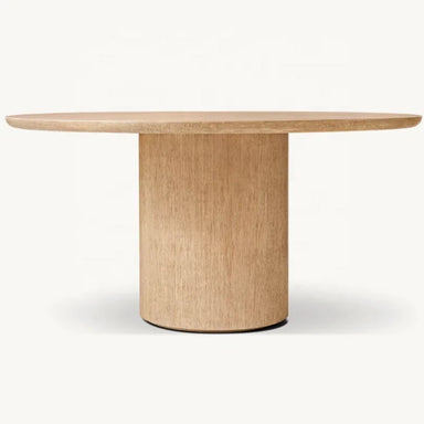 Luxurious Solid Oak Round Dining Table Set - Customizable for Home & Club