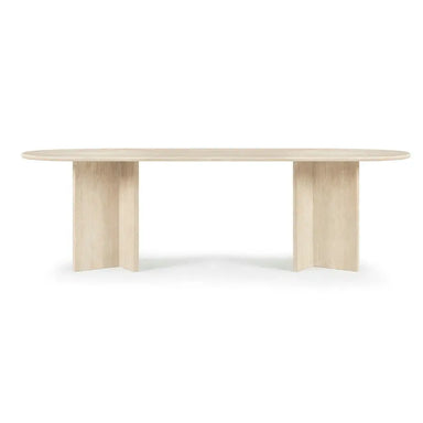 Elegant Marble Travertine Dining Table: Versatile Rectangle Stone for Modern Homes
