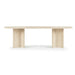 Elegant Marble Travertine Dining Table: Versatile Rectangle Stone for Modern Homes