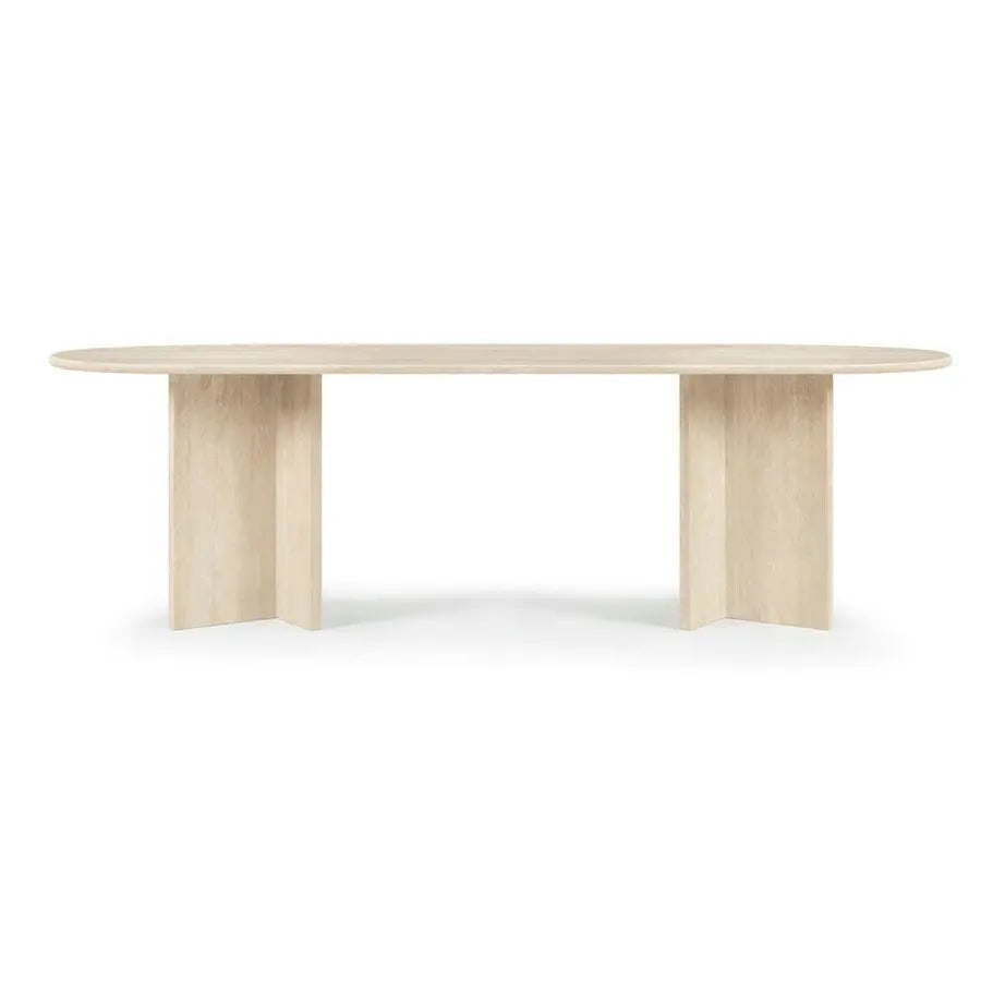 Elegant Marble Travertine Dining Table: Versatile Rectangle Stone for Modern Homes