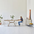 Timeless Rustic Recycled Pine Dining Table: Wabi Sabi Inspired 6-Seater Wood