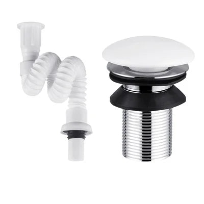 Vibrant Ceramic Pop-Up Sink Drainer, Modern Bathroom Waste Fixture