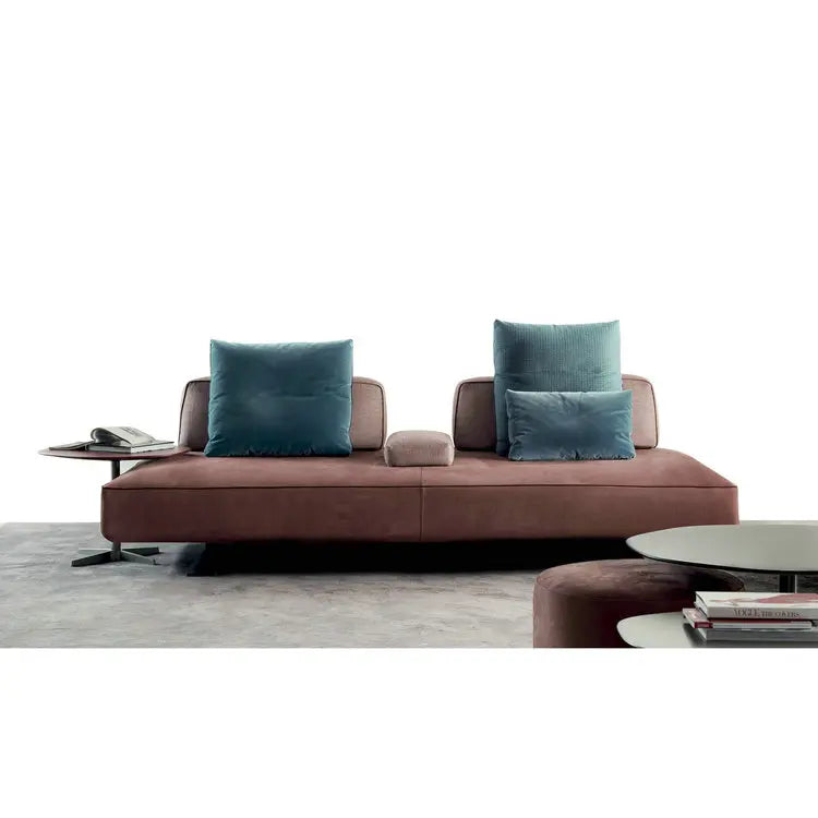 Luxury Modern Modular L-Shape Sectional Fabric Sofa with Movable Backrests