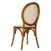 Elegant Solid Oak Wood Round Rattan Back Dining Chair for Events & Home