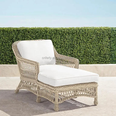 Professional Grade All Weather Rattan Chaise Lounge for Commercial Fitouts
