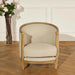Retro Solid Oak Leisure Chair with Round Back, Unique Shell Design