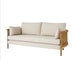 Natural Rattan Oak Wood Frame Couch Sofa for Modern Living Room Hotel