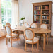 Extendable Solid Oak Wood Dining Table, Round Oval, Modern Design