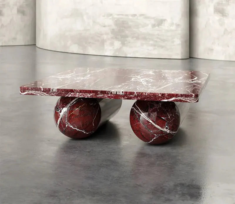 Elegant Waterproof Natural Black Marble Rectangle Coffee Table for Living Room