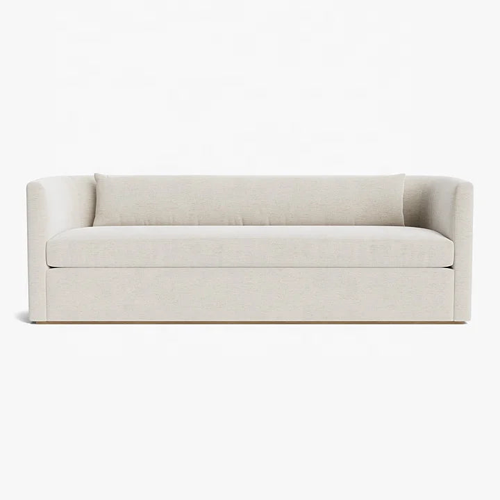 Modern Velvet Curved Sofa: Solid Wood Frame Living Room Couch