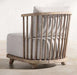Luxury Weathered Solid Teak Wood Outdoor Garden Sofa with Plush Linen Cushions