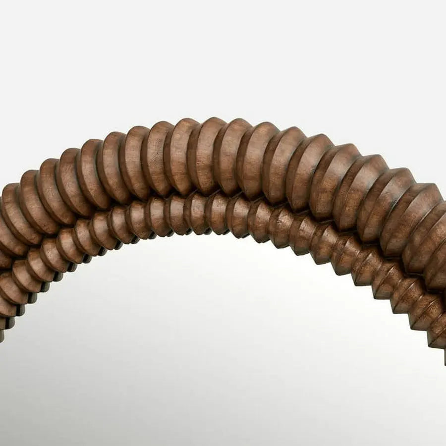 Elegant Arch Full Length Floor Mirror, Solid Wood Frame, Adjustable Stand