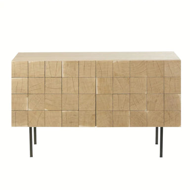 Modern Modular Oak Wood Media Cabinet Sideboard for Living Room Storage