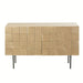 Modern Modular Oak Wood Media Cabinet Sideboard for Living Room Storage
