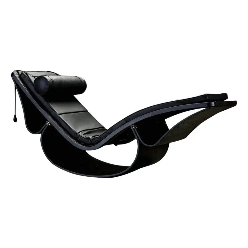 Luxury Modern Leather Chaise Lounge Rocking Accent Chair for Living Room
