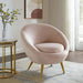 Luxurious Velvet Accent Chair with Gold Stainless Steel Base for Living Room