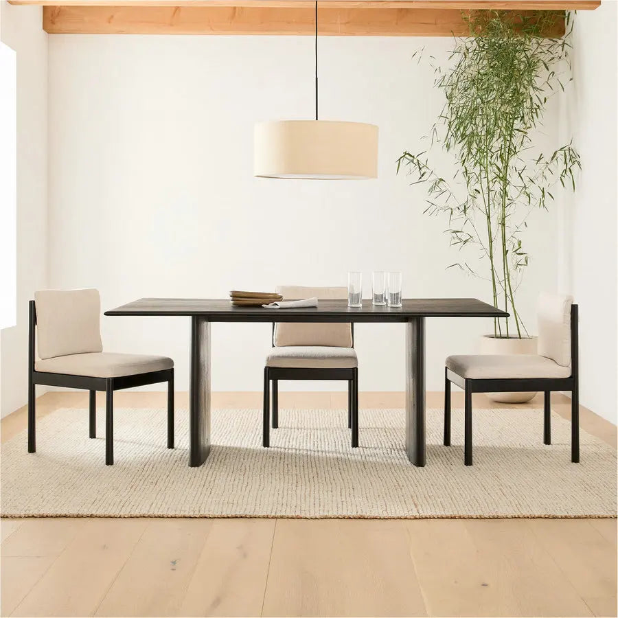 Nordic Solid Wood Extendable Live Edge Rectangular 8-Seater Dining Table
