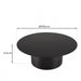 Modern Black Oak Wood Round Coffee Table for Stylish Living Rooms