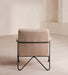 Plush Single-Seat Outdoor Fabric Sofa with Durable Aluminum Frame & Oak Legs