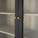 Elegant French Antique Black Oak Carved Display Cabinet Bookshelf Storage