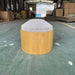 Elegant Oval Chenille Upholstered Long Bench with Durable Solid Oak Frame