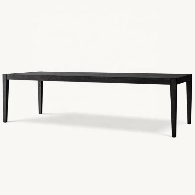 Luxury American Antique Oak Solid Wood Dining Table for Villas & Clubs