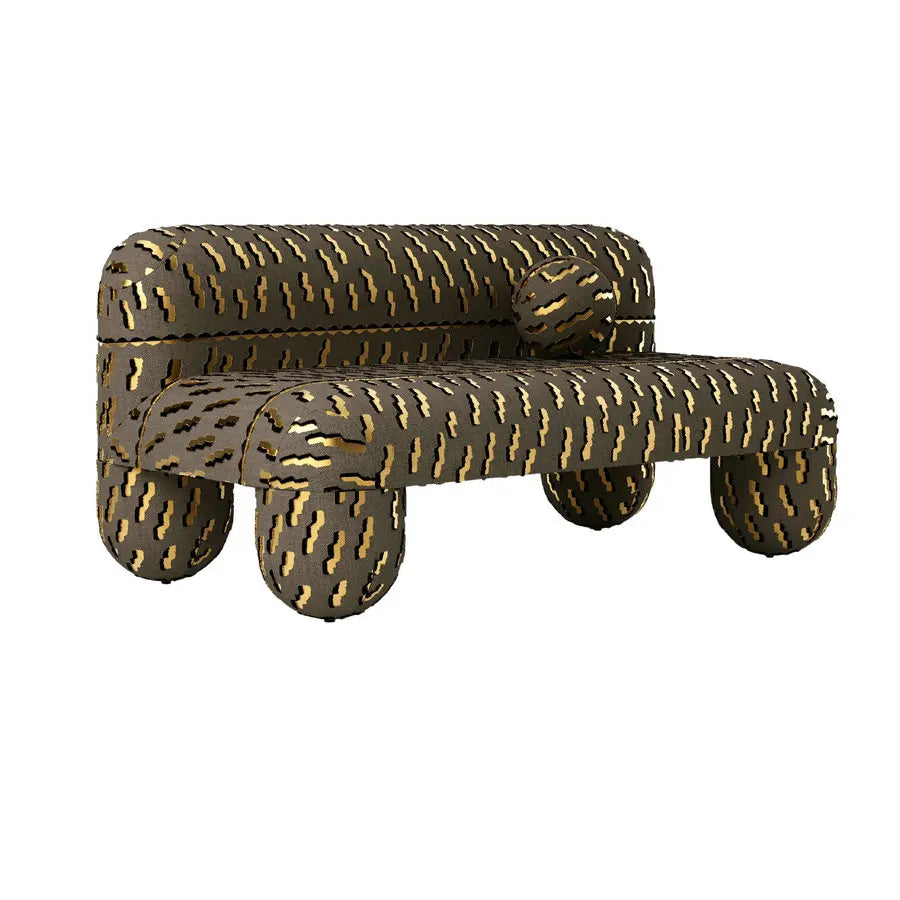 Luxurious Curved Velvet Sofa Set, Modern Designer Living Room Couch